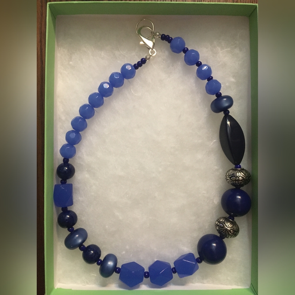 Blue Beaded Necklace